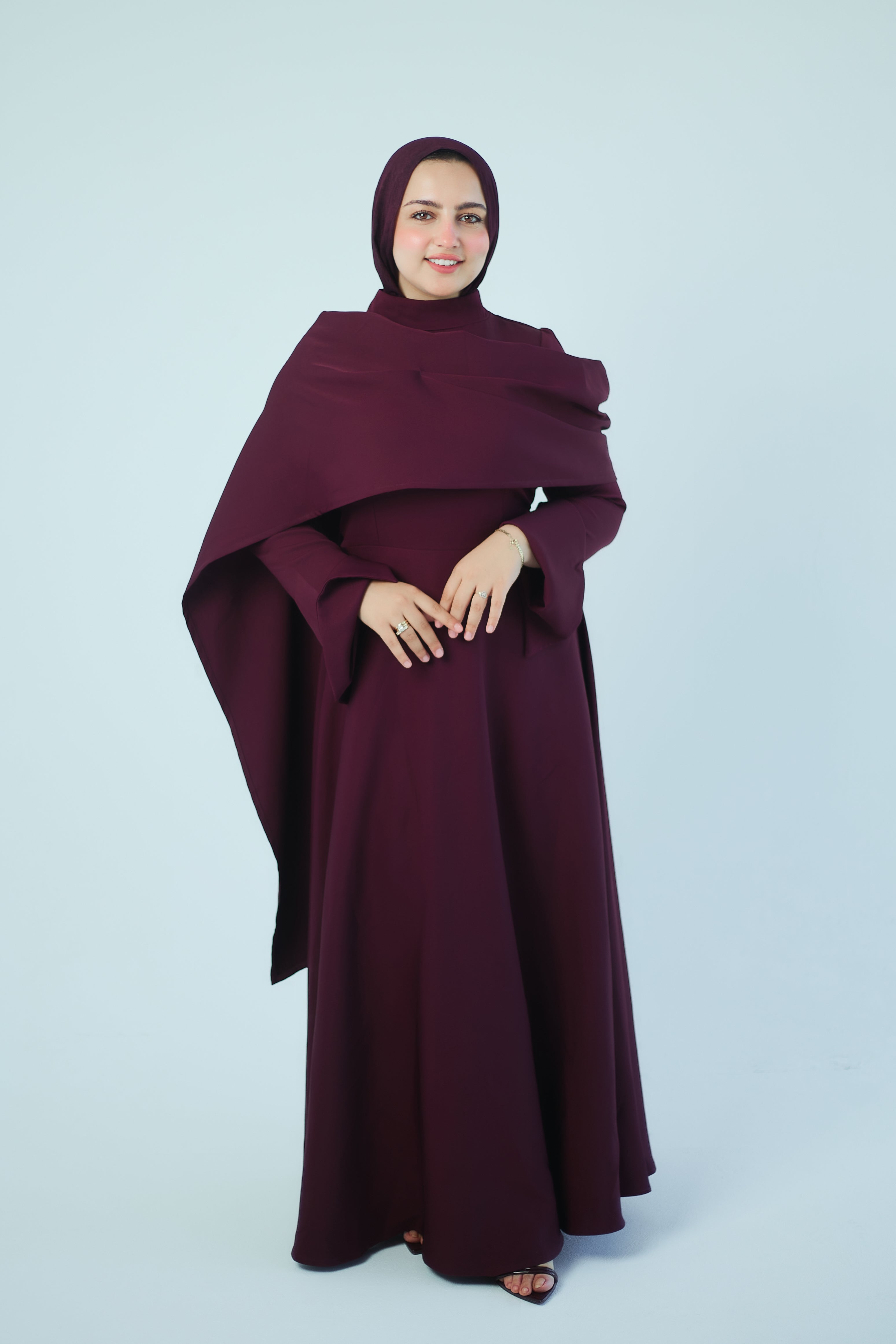 Burgundy Dress - The Nefra Dress Burgundy N A V E R A S  Product variant