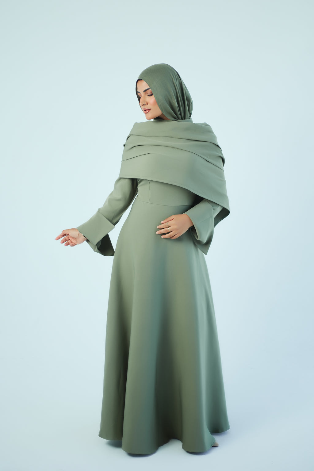 The Aset Dress Sage Green