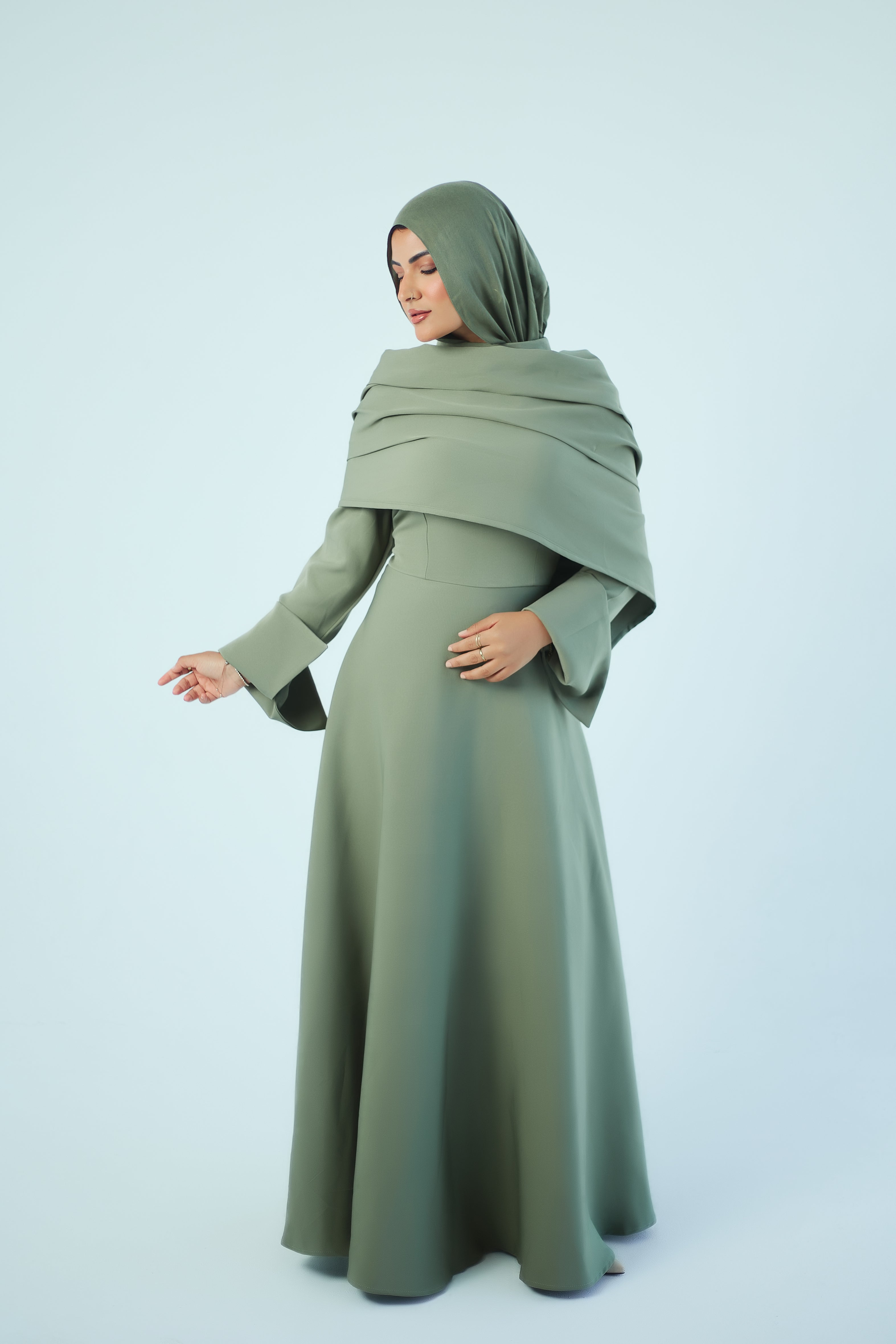 The Aset Dress Sage Green