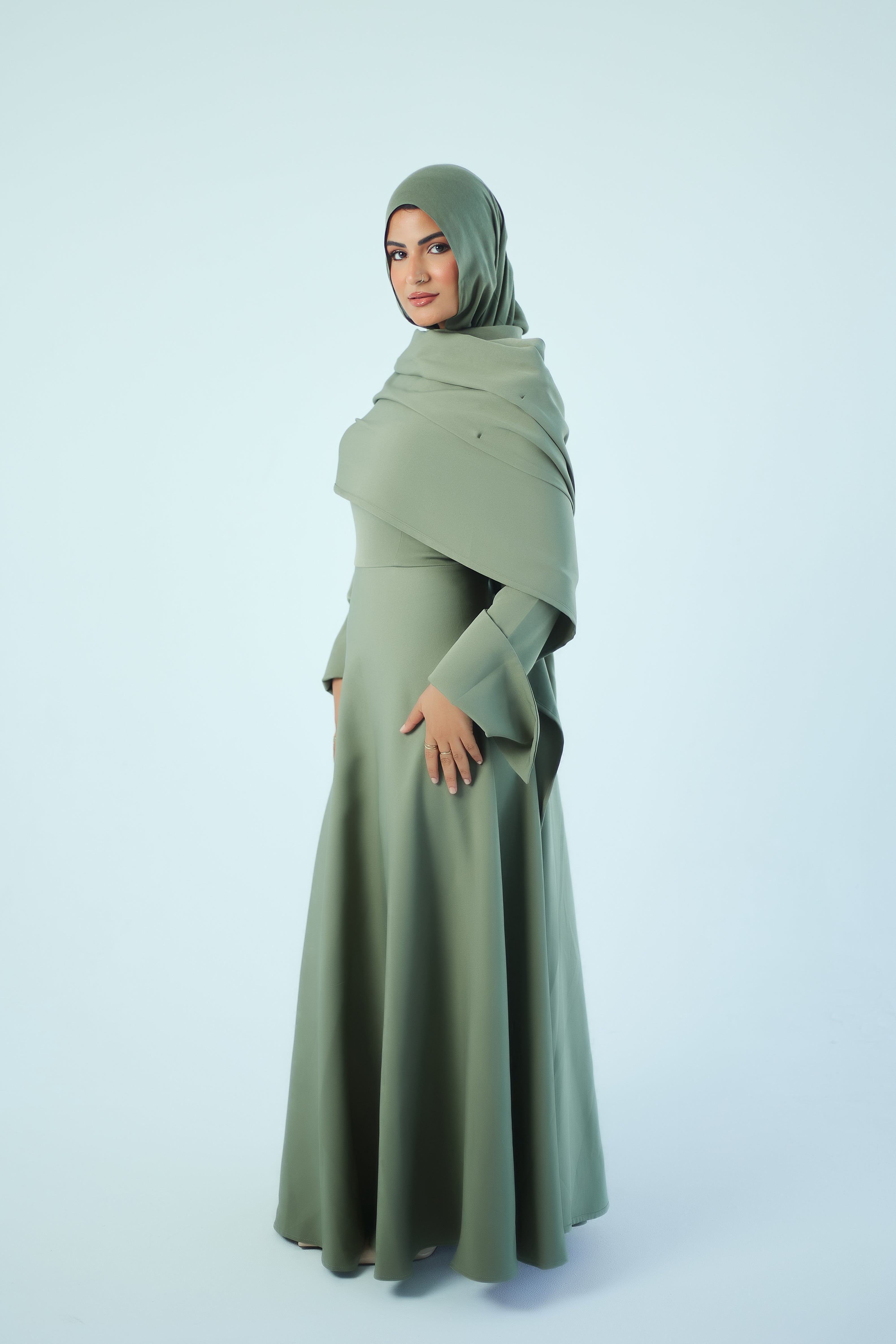 The Aset Dress Sage Green