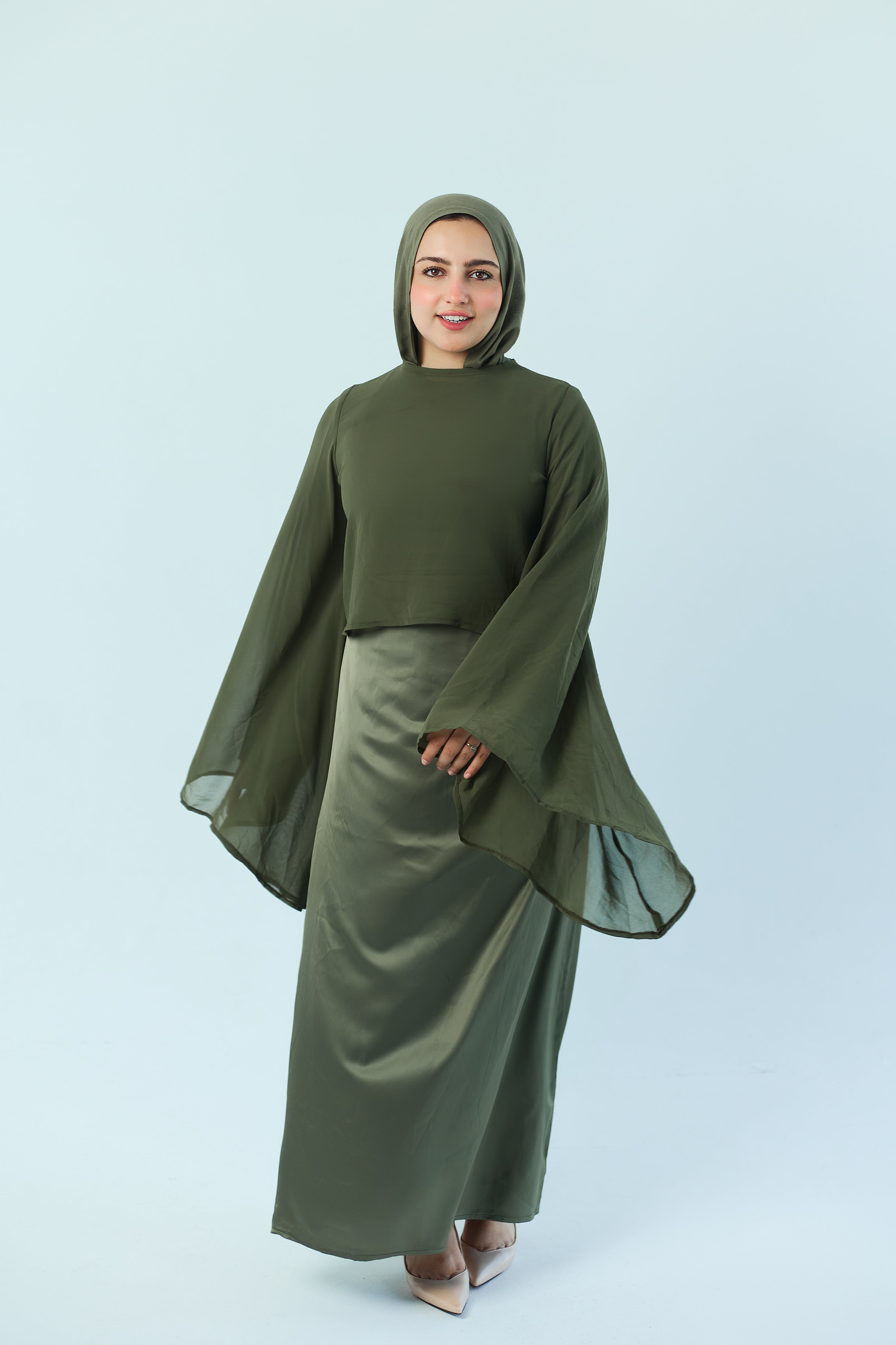 The Iset Two-Piece Dress – Olive N A V E R A S  Product variant