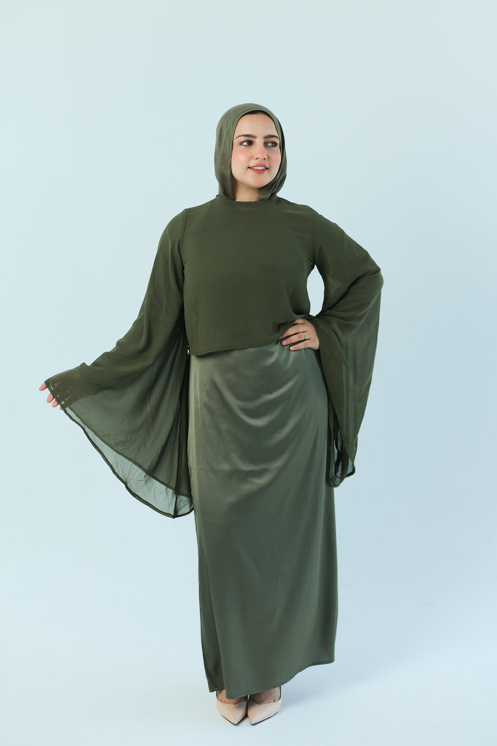 The Iset Two-Piece Dress – Olive N A V E R A S  Product variant