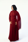 The Anuket Three-Piece Set Burgundy