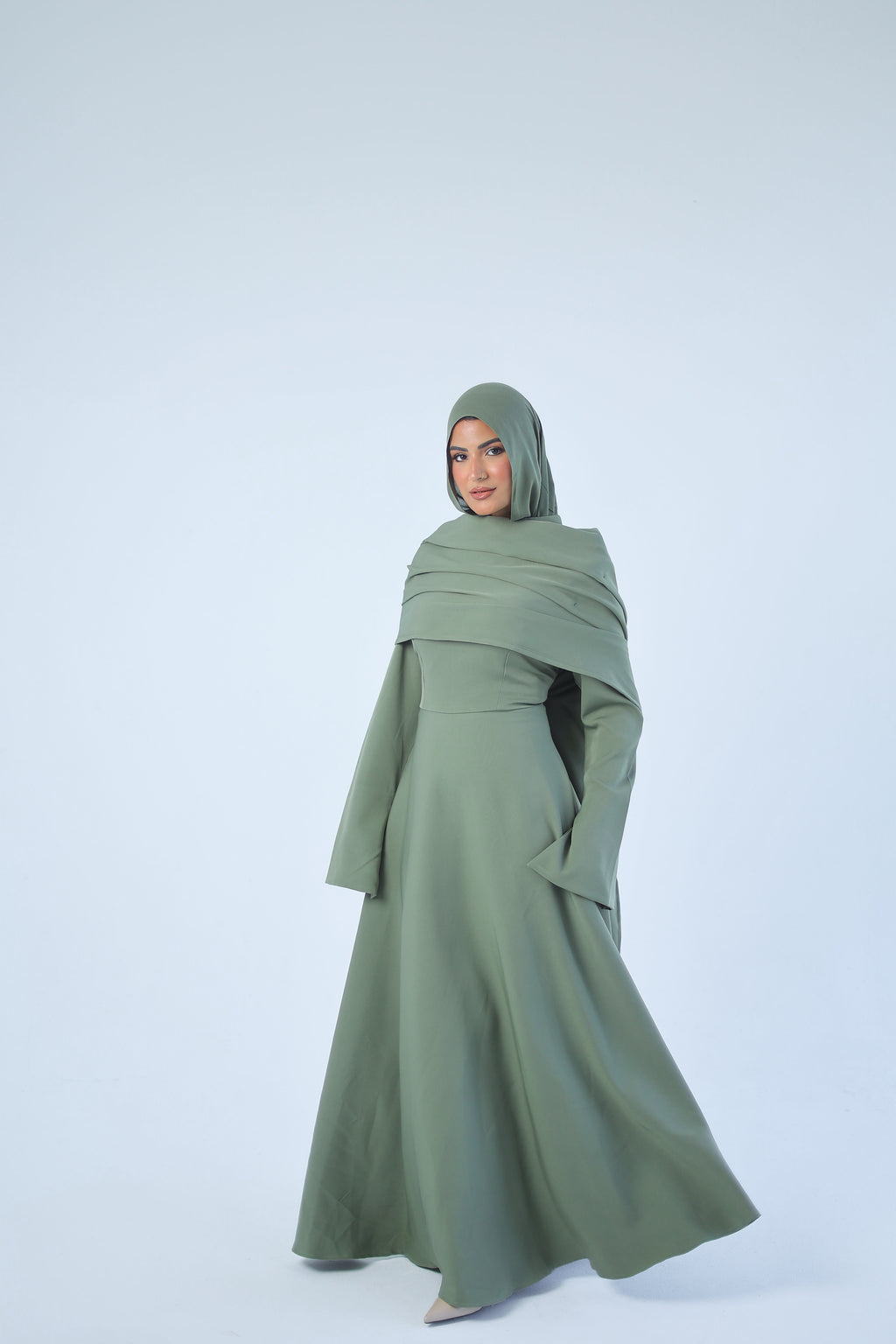 The Aset Dress Sage Green