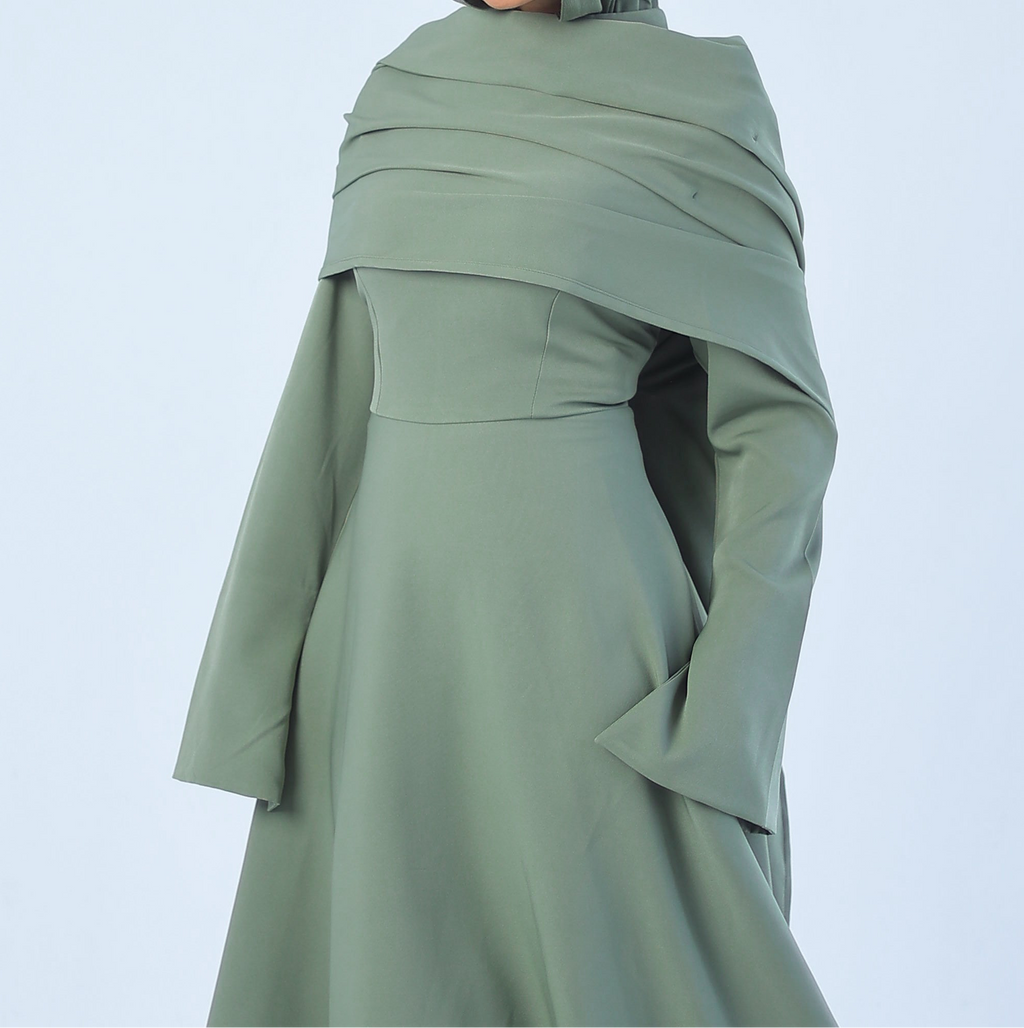 The Aset Dress Sage Green