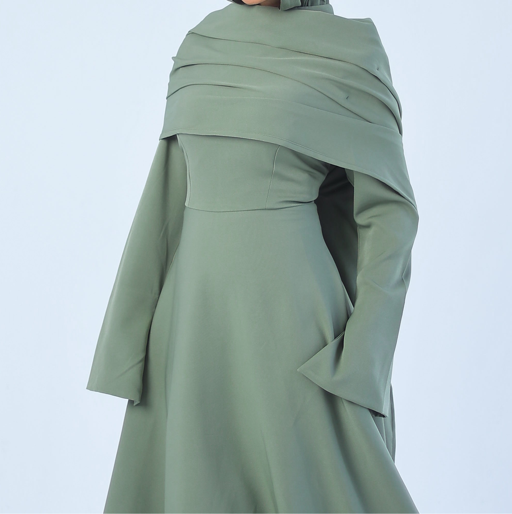 The Aset Dress Sage Green