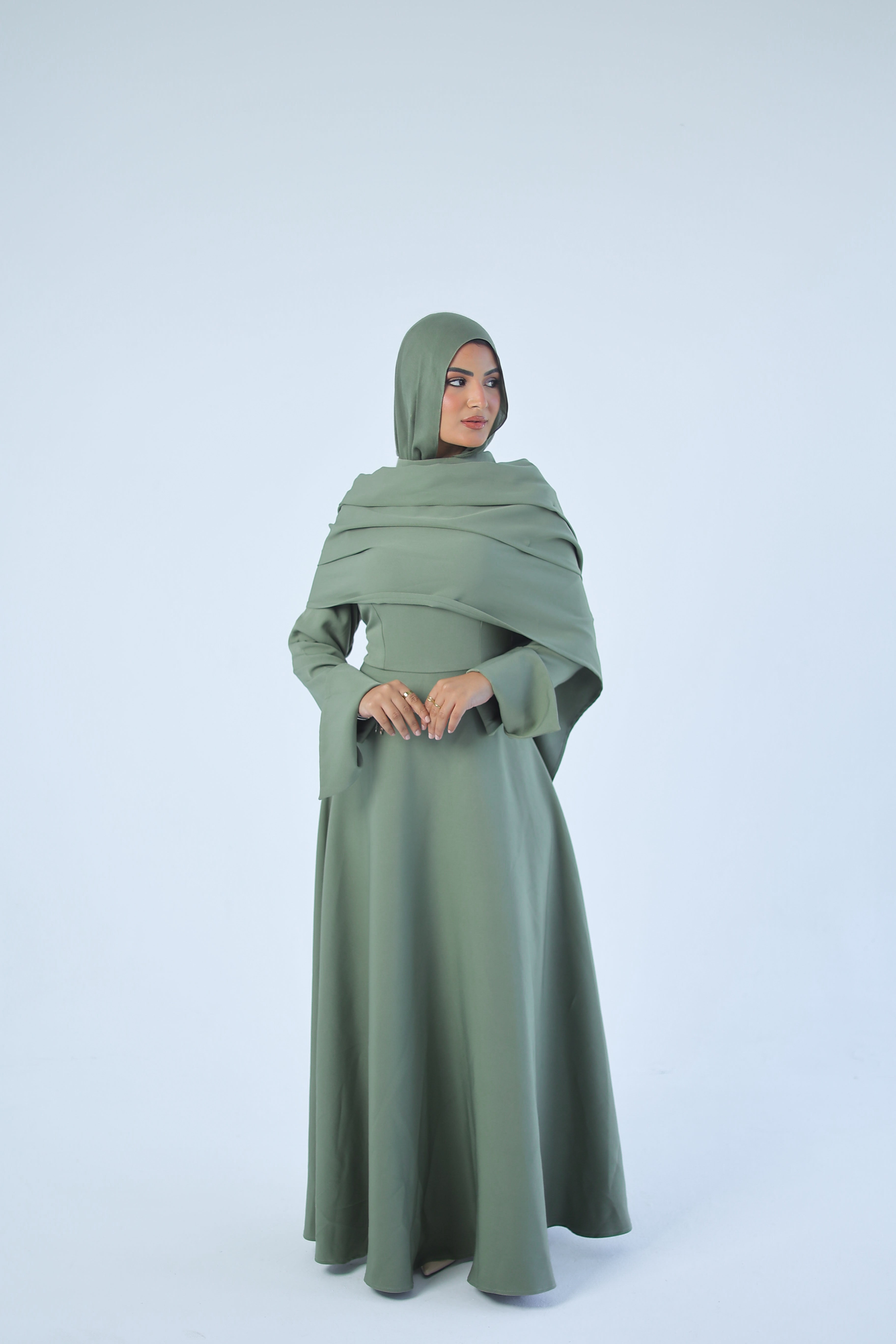 The Aset Dress Sage Green